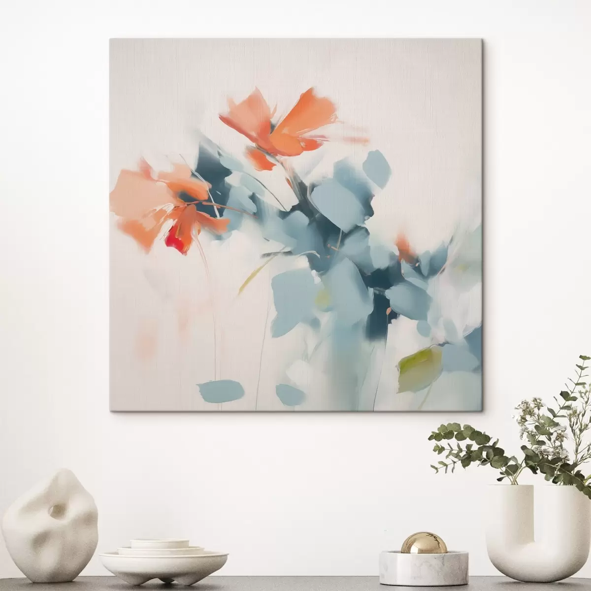 murales de pared Pintura abstracta imitación flores s45303
