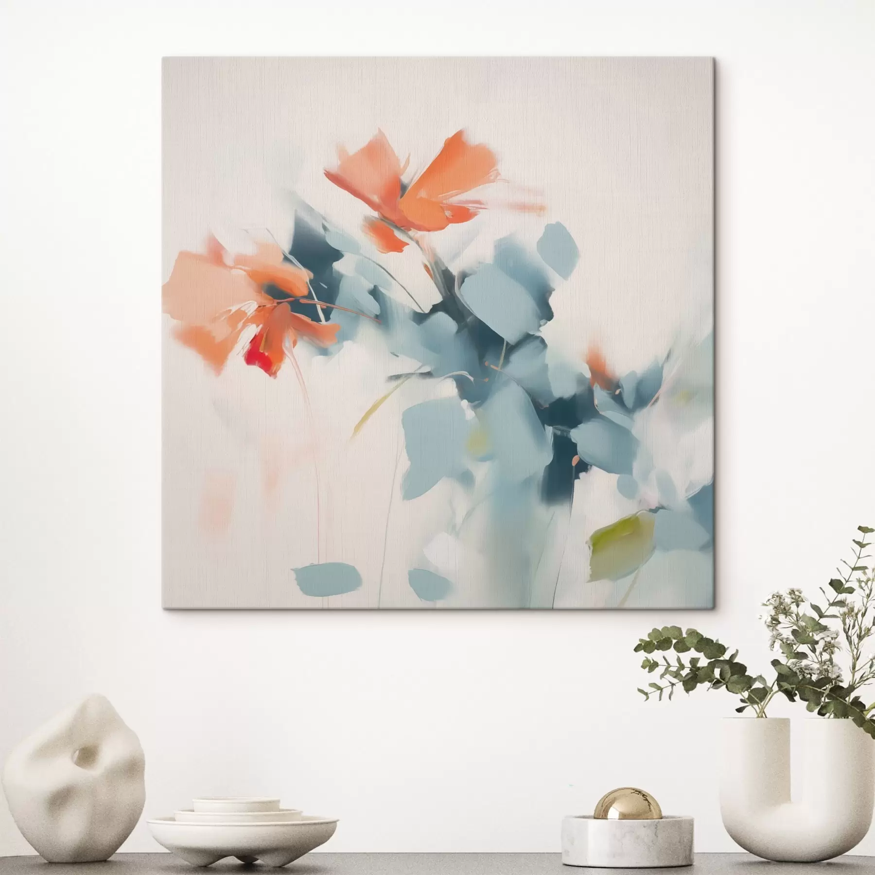 murales de pared Pintura abstracta imitación flores s45303