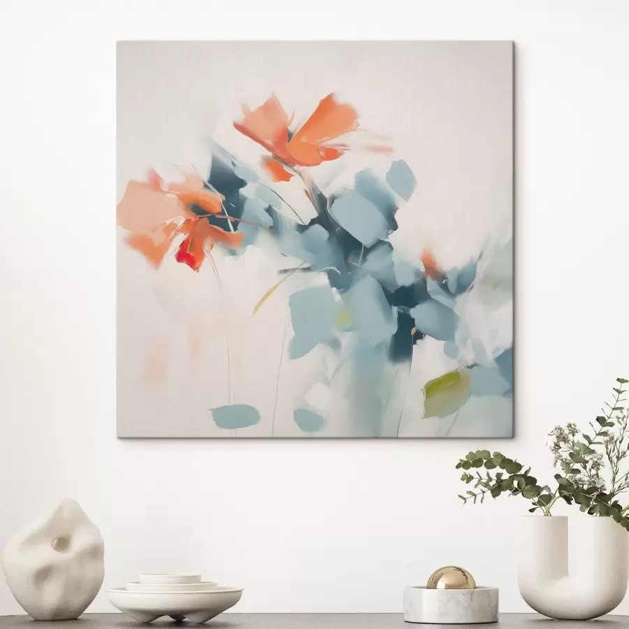 murales de pared Pintura abstracta imitación flores s45303
