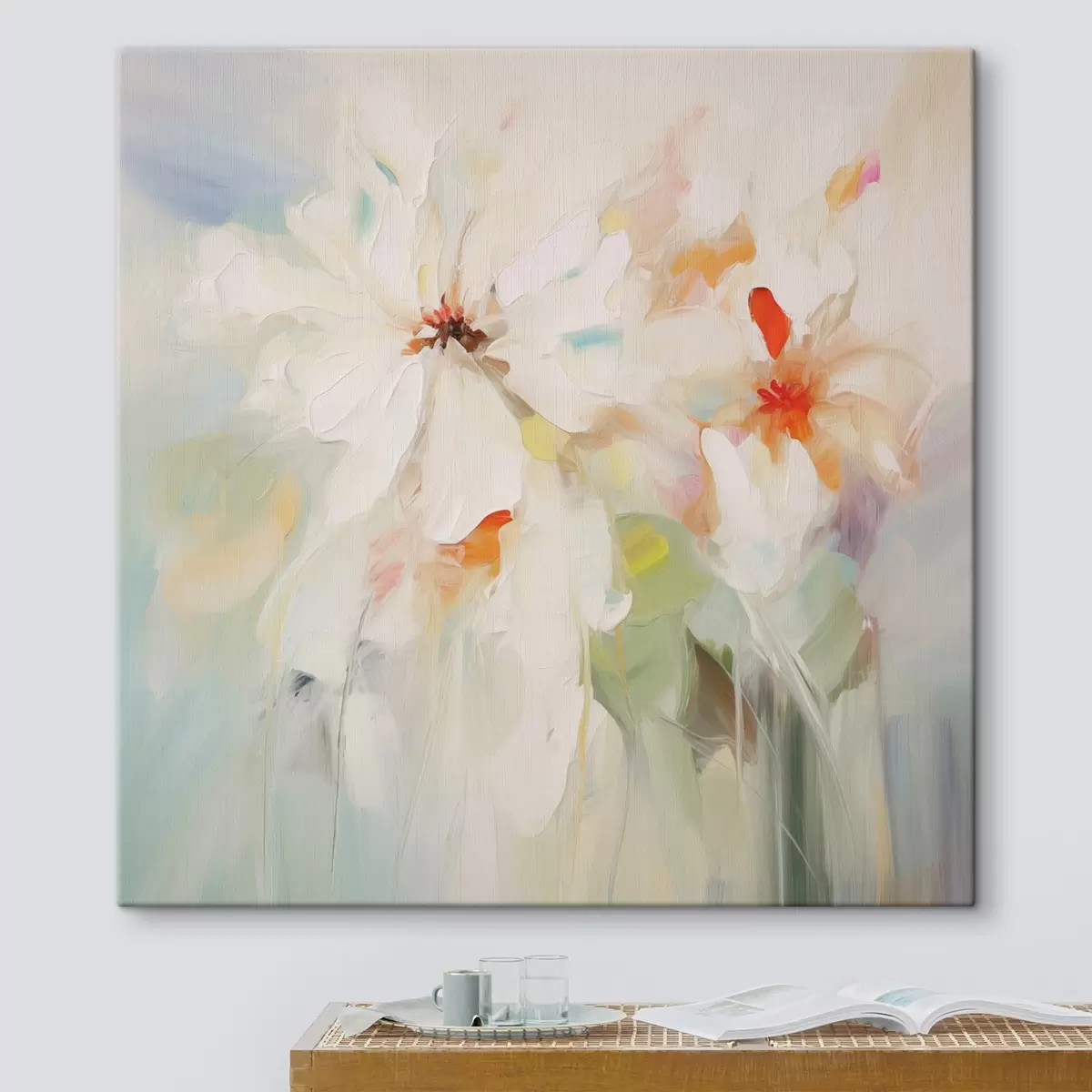 murales de pared Pintura imitación flores s45306