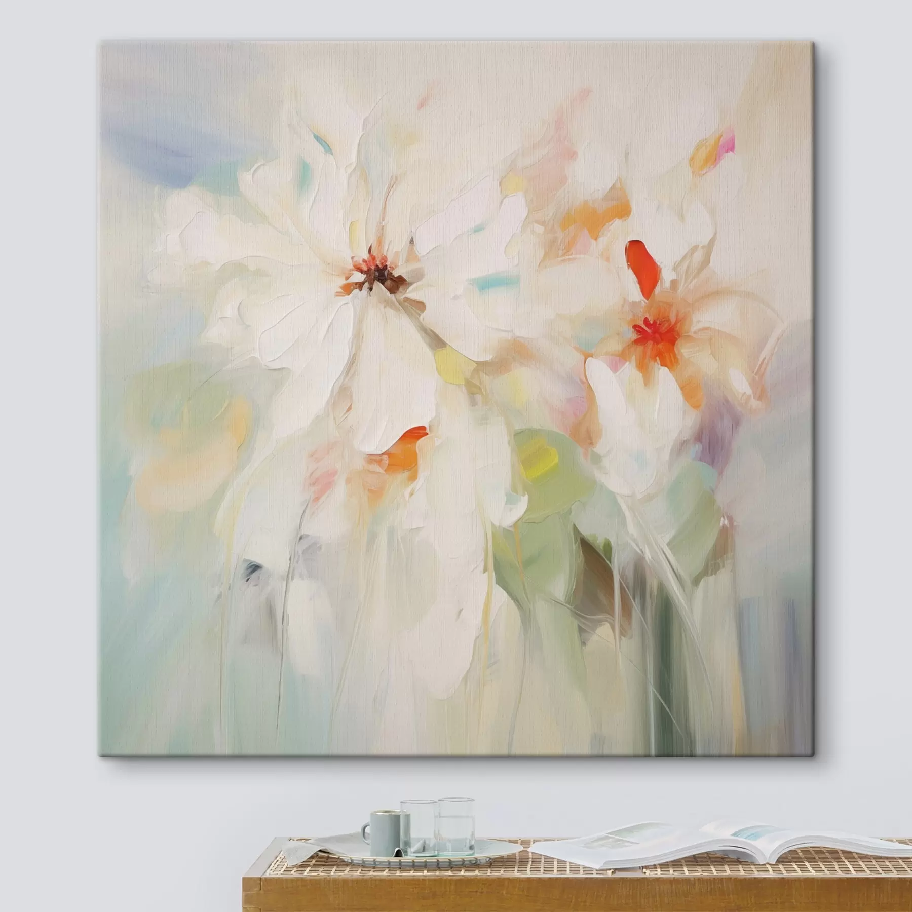 murales de pared Pintura imitación flores s45306