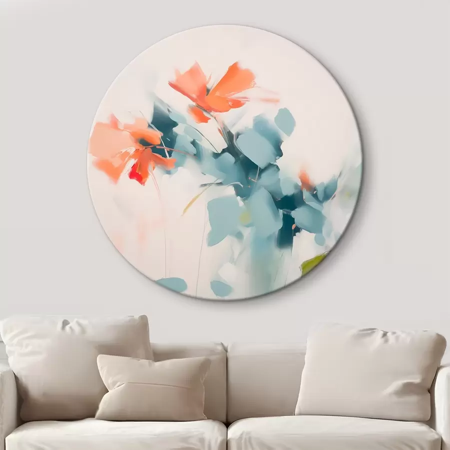 murales de pared Pintura abstracta imitación flores r45303