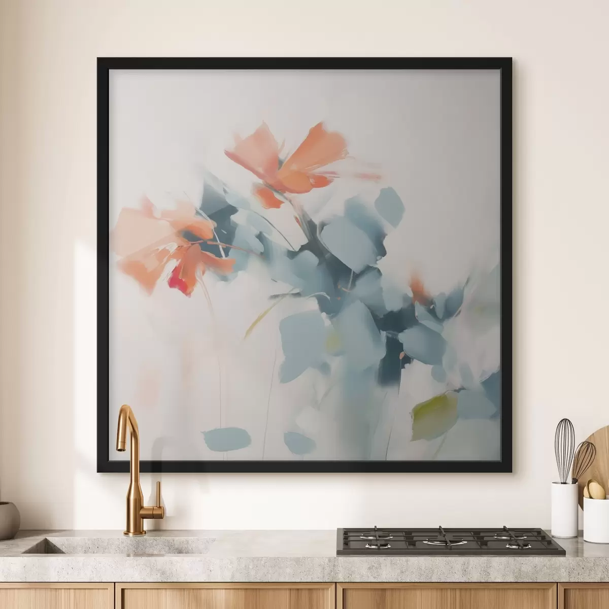 Poster Pintura abstracta imitación flores f45303