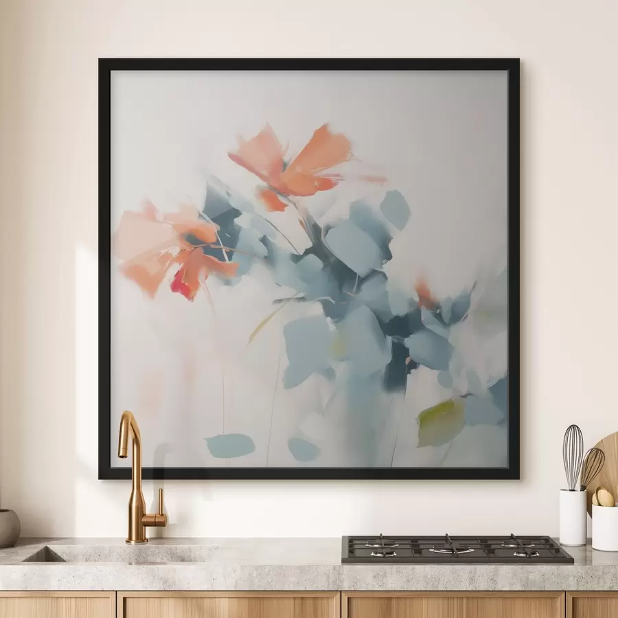 murales de pared Pintura abstracta imitación flores f45303