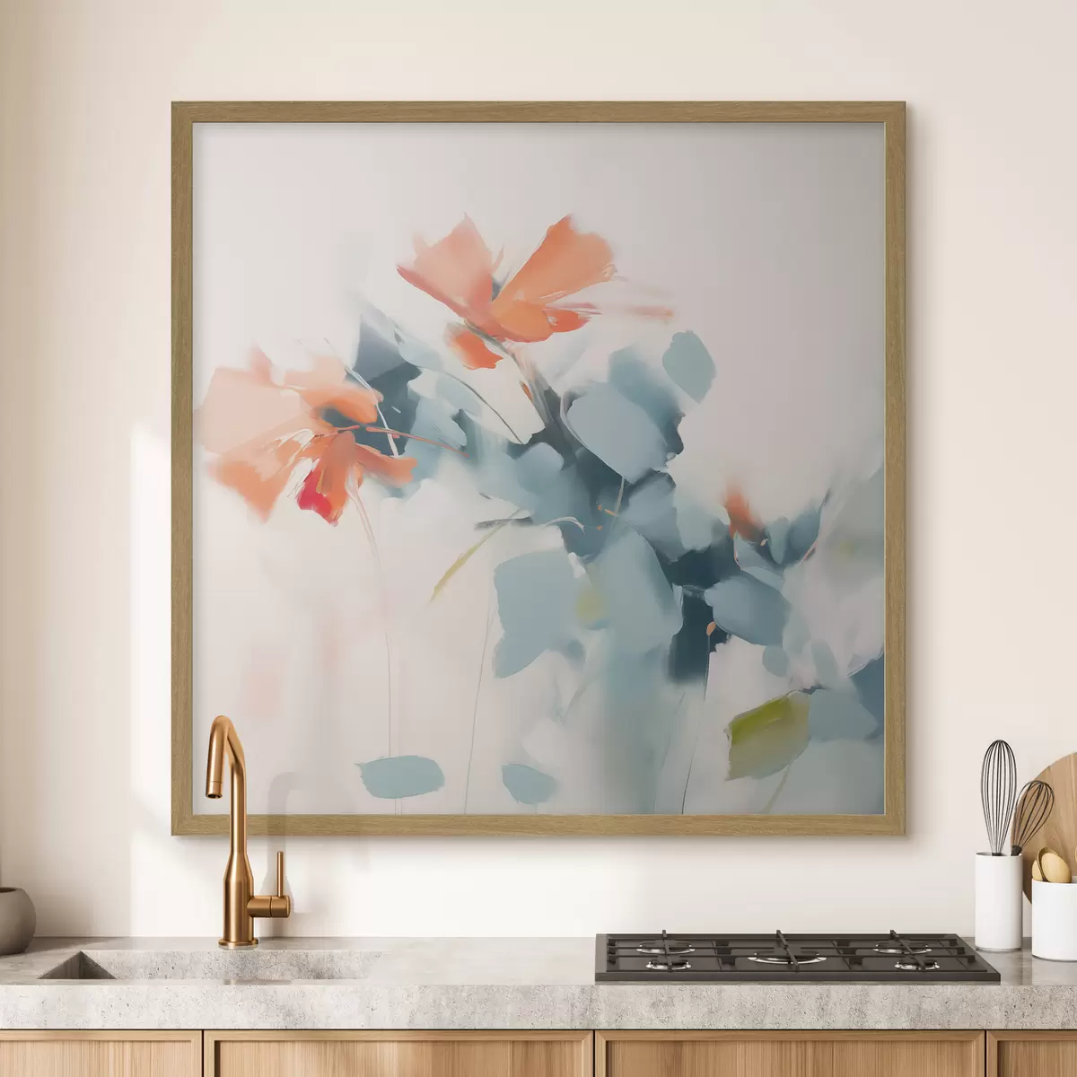 Poster Pintura abstracta imitación flores f45303