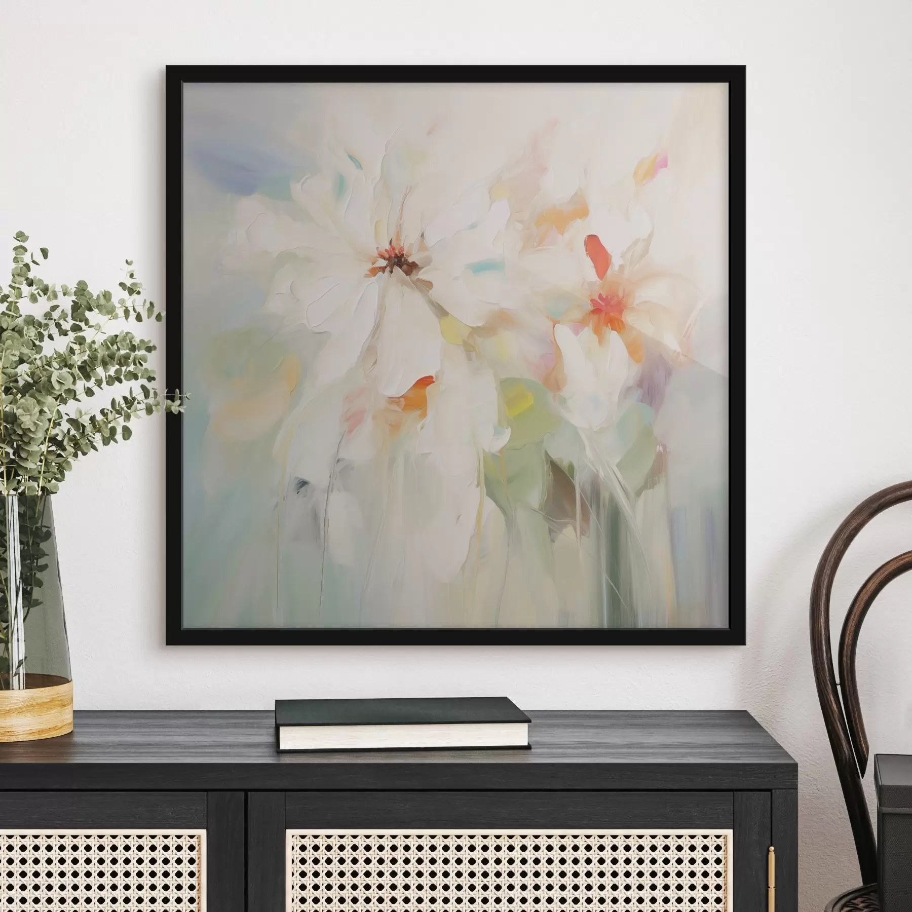 murales de pared Pintura imitación flores f45306