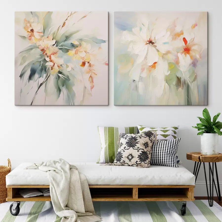 murales de pared flores abstractas m00565