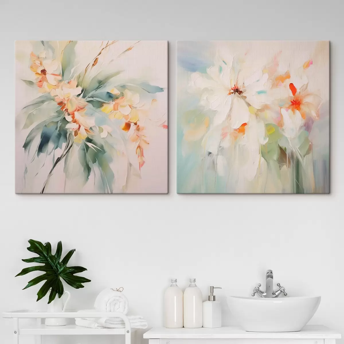 murales de pared flores abstractas m00565