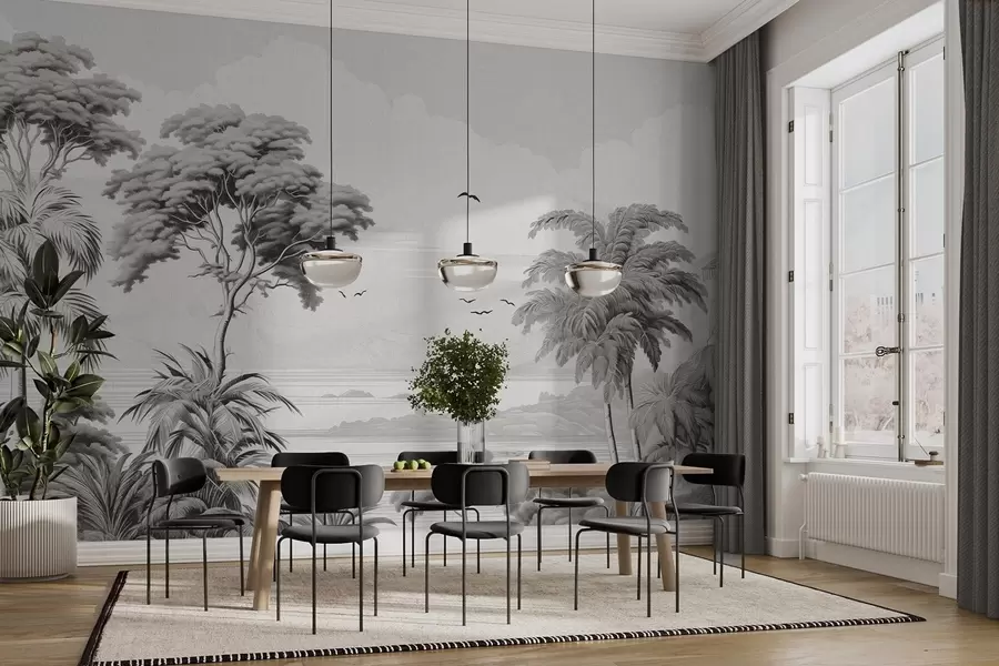 murales de pared Árboles en el horizonte w04363v1