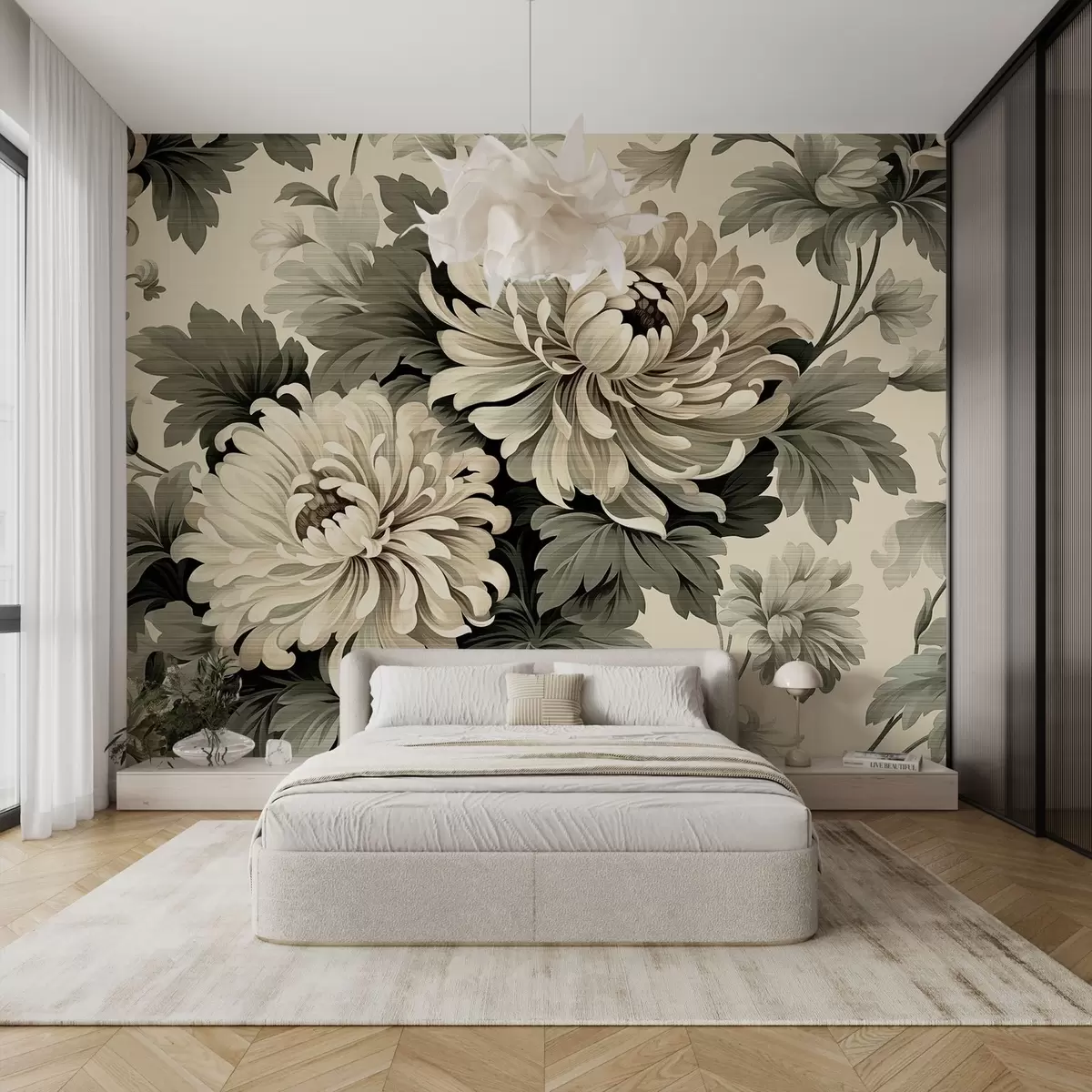 murales de pared Crisantemo en flor w04367