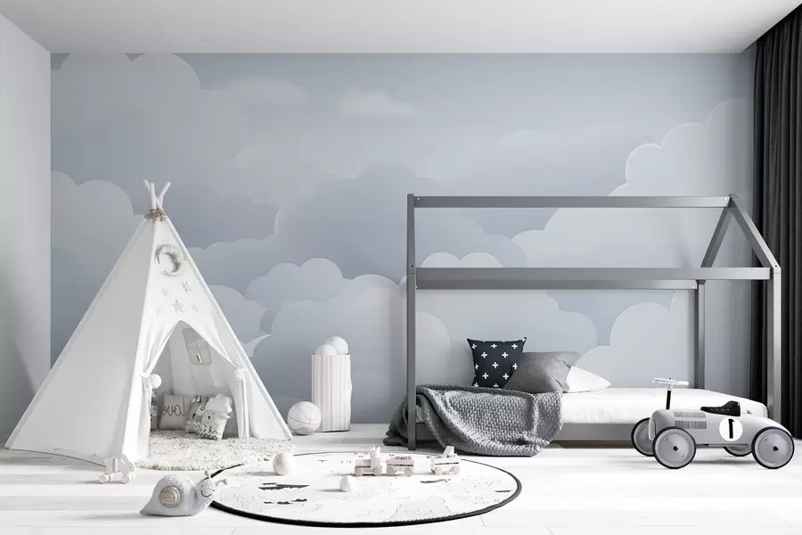 murales de pared Nubes en estilo minimalista w04334