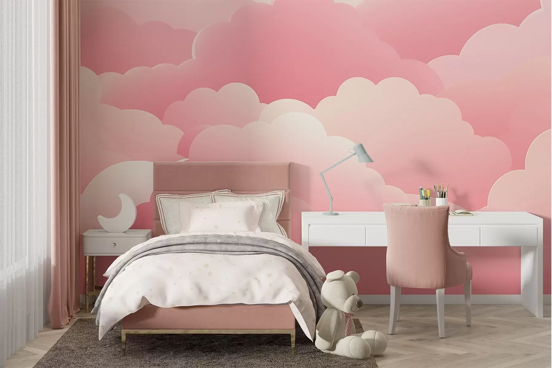 murales de pared Nubes en estilo minimalista w04334v1