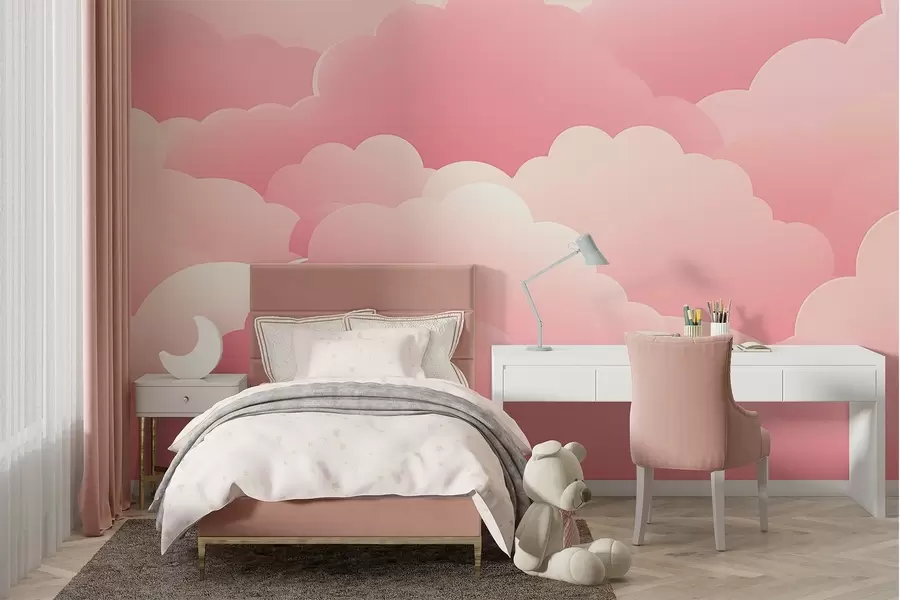 murales de pared Nubes en estilo minimalista w04334v1