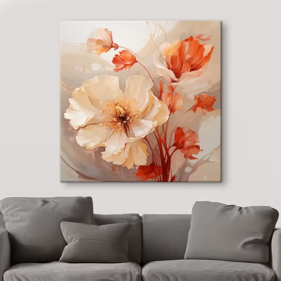 murales de pared Flores mágicas en tonos pastel con un estilo de ensueño s45042