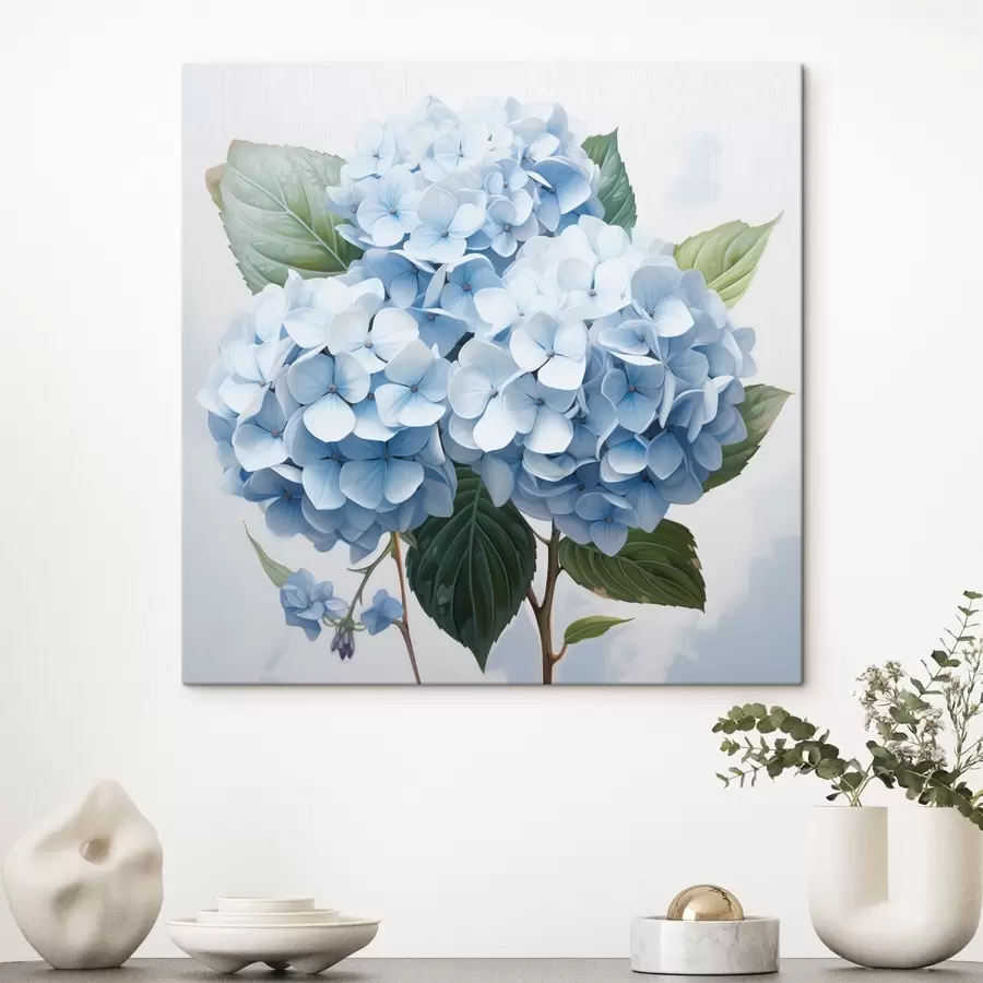 murales de pared Primer plano de flores azules de hortensia s45044