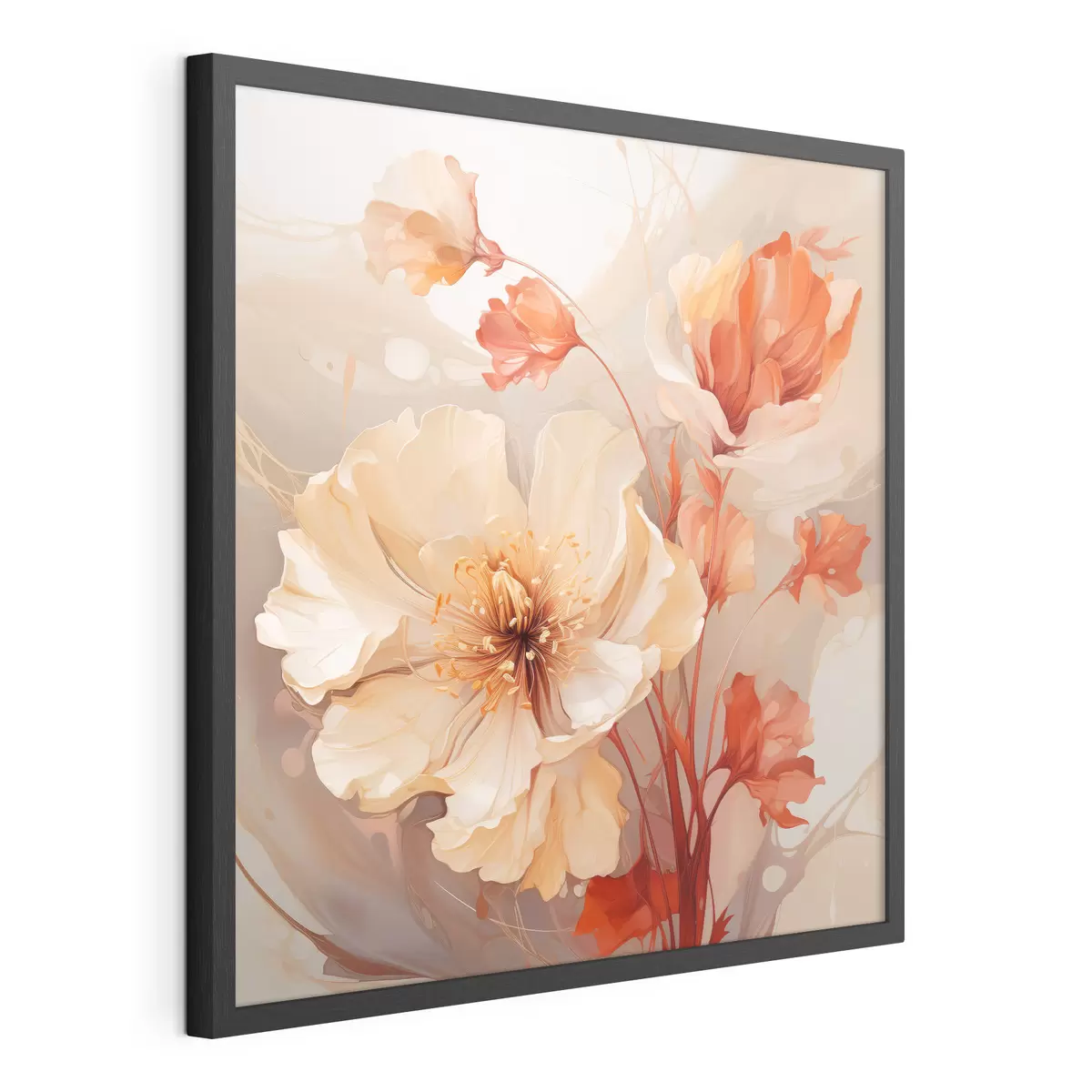 Poster Flores mágicas en tonos pastel con un estilo de ensueño f45042