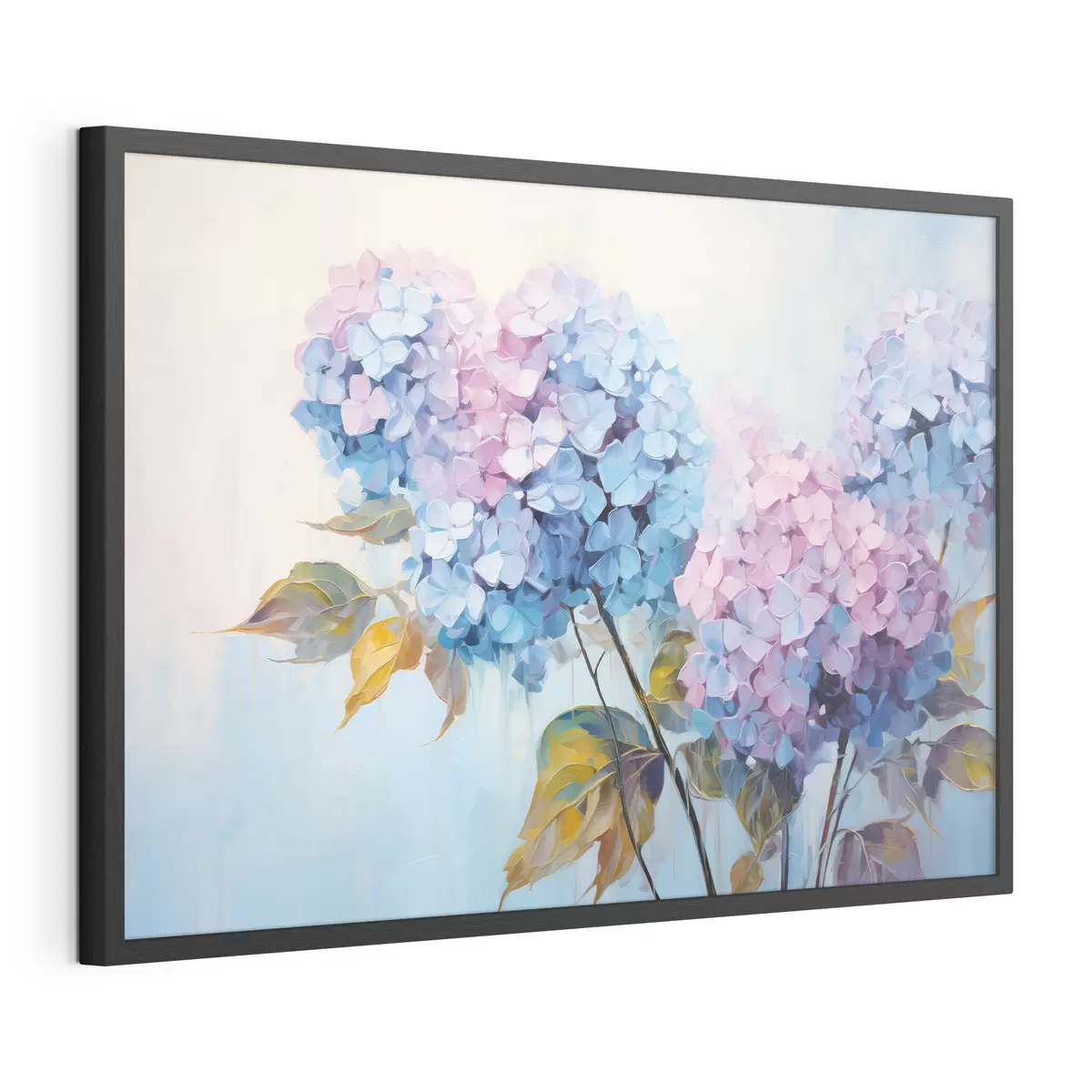 Poster Flores de hortensia abstractas en tonos suaves f45056