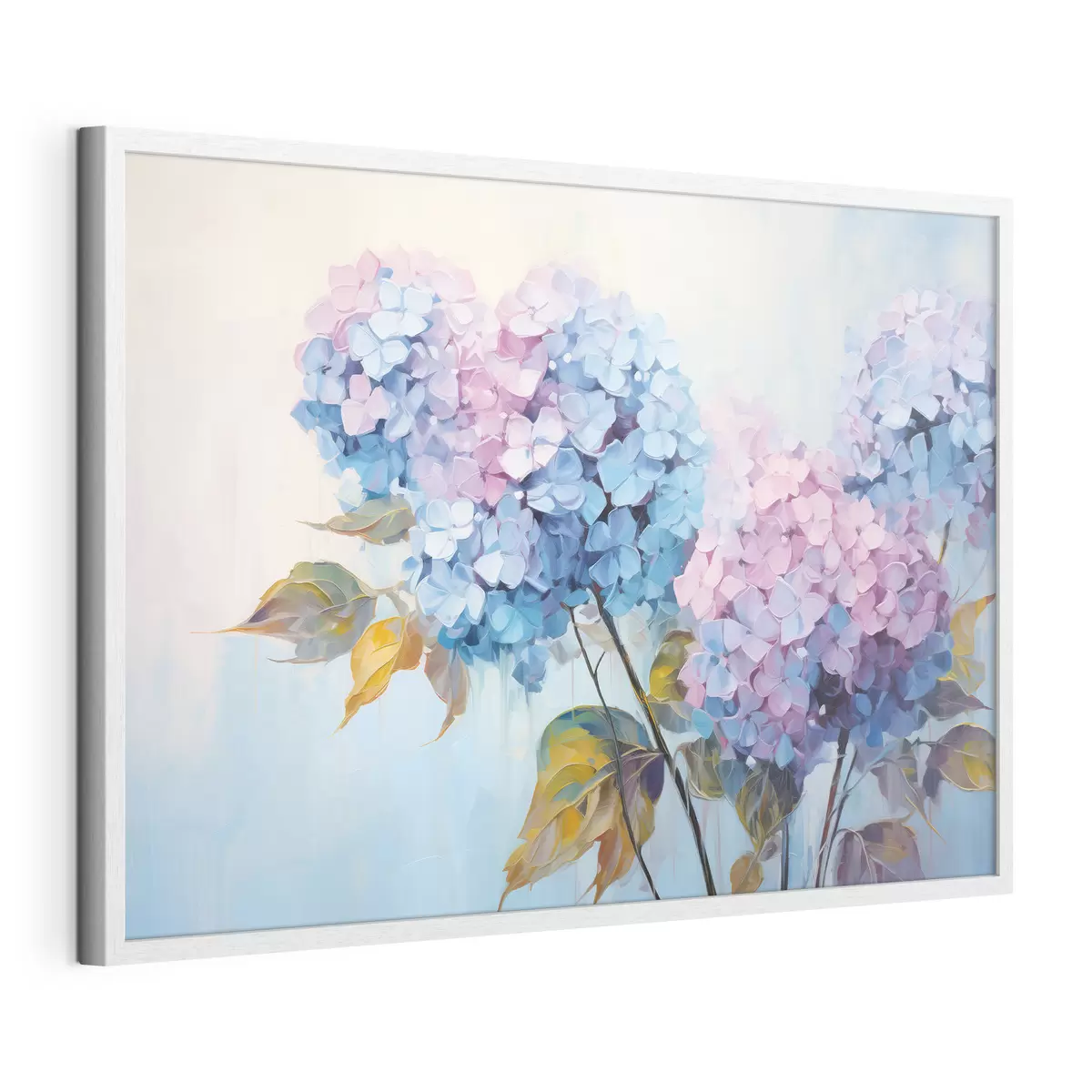 Poster Flores de hortensia abstractas en tonos suaves f45056