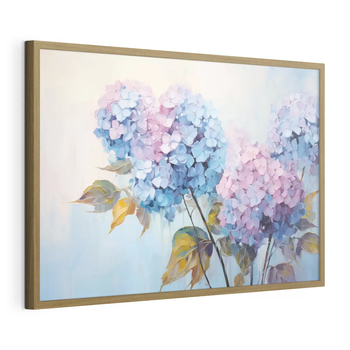 Poster Flores de hortensia abstractas en tonos suaves f45056