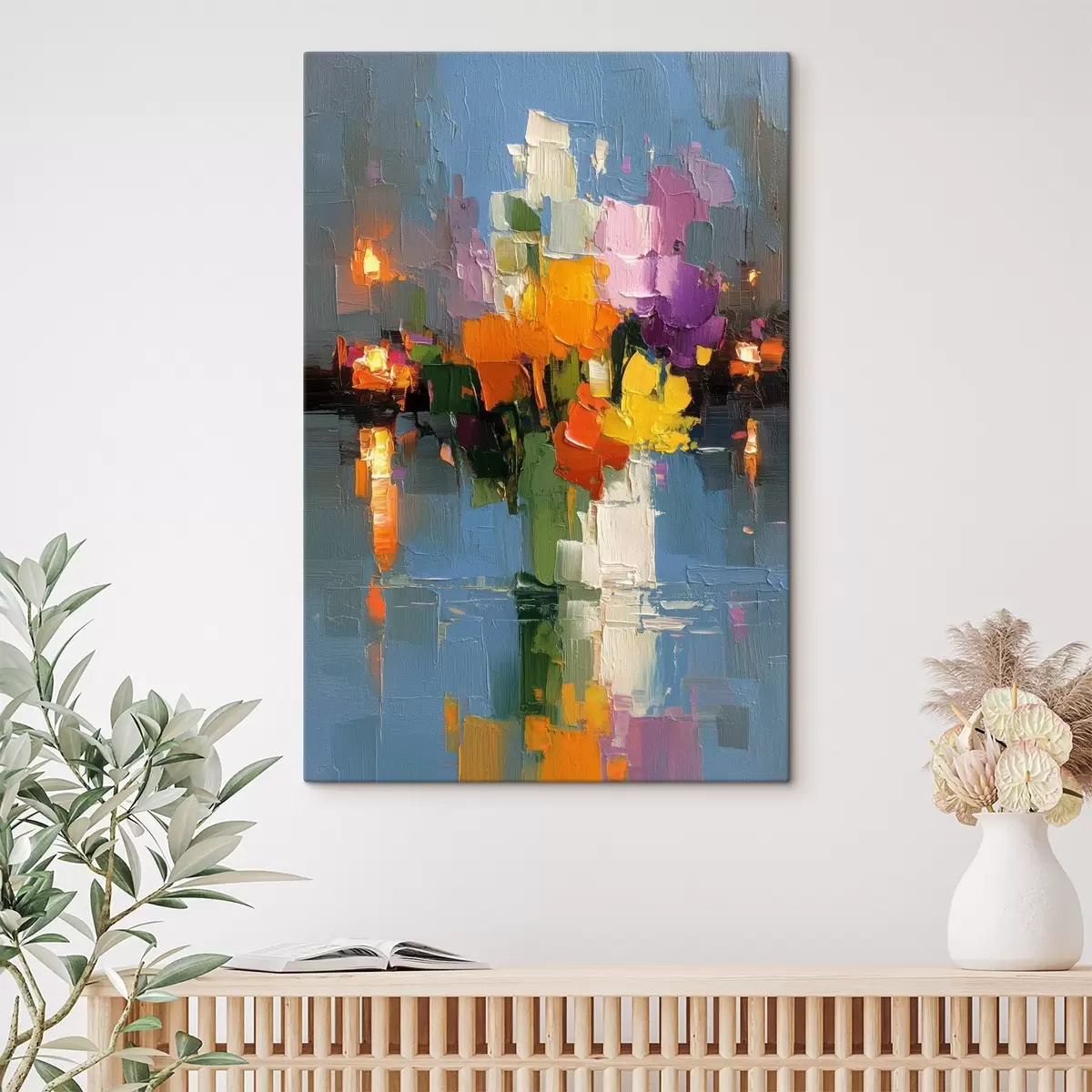 murales de pared Abstracción urbana: reflejo de la luz en el agua s45243