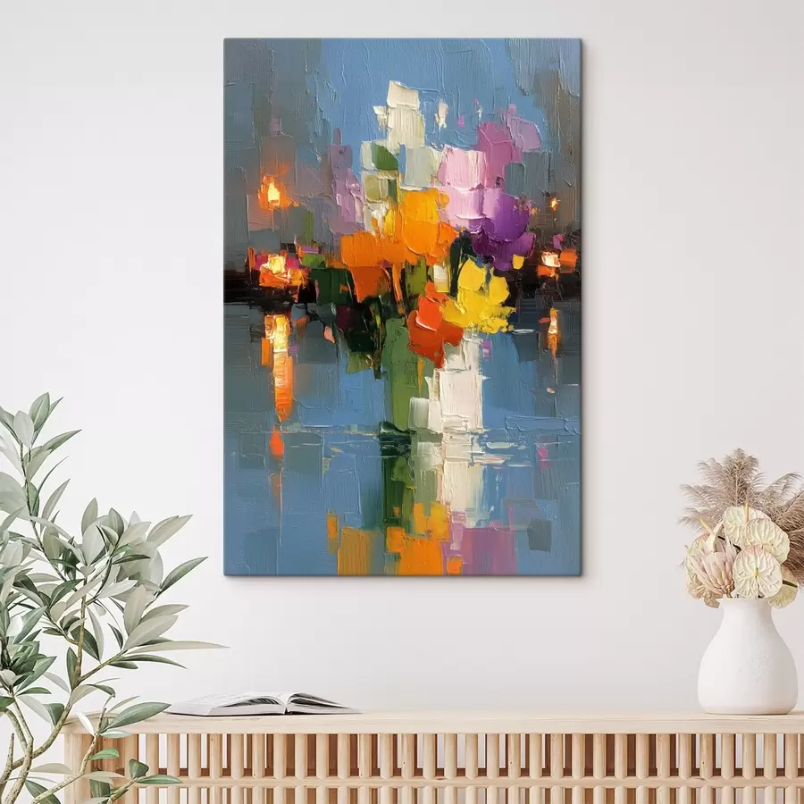 murales de pared Abstracción urbana: reflejo de la luz en el agua s45243