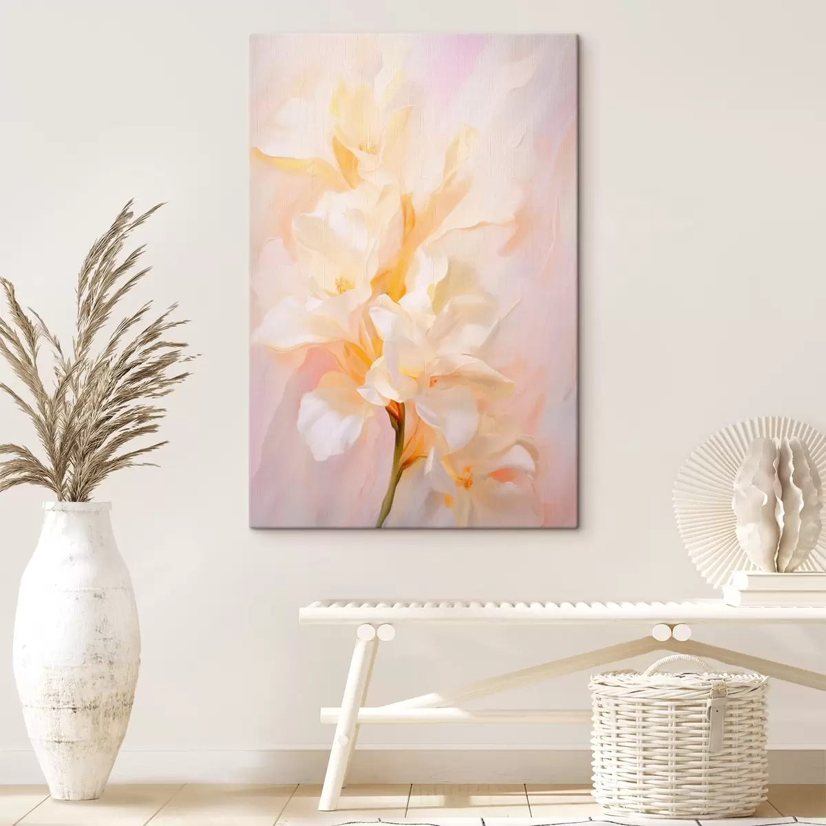 murales de pared Floración: boceto abstracto en tonos claros s45257