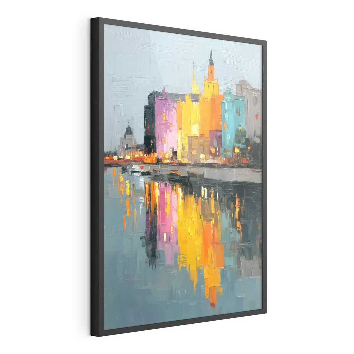 Poster Ciudad encendida de color f45242