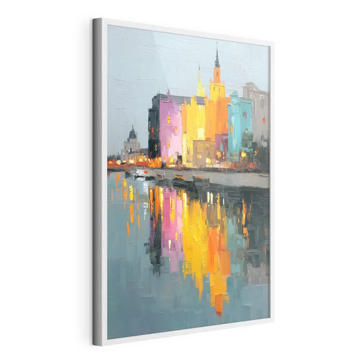 Poster Ciudad encendida de color f45242