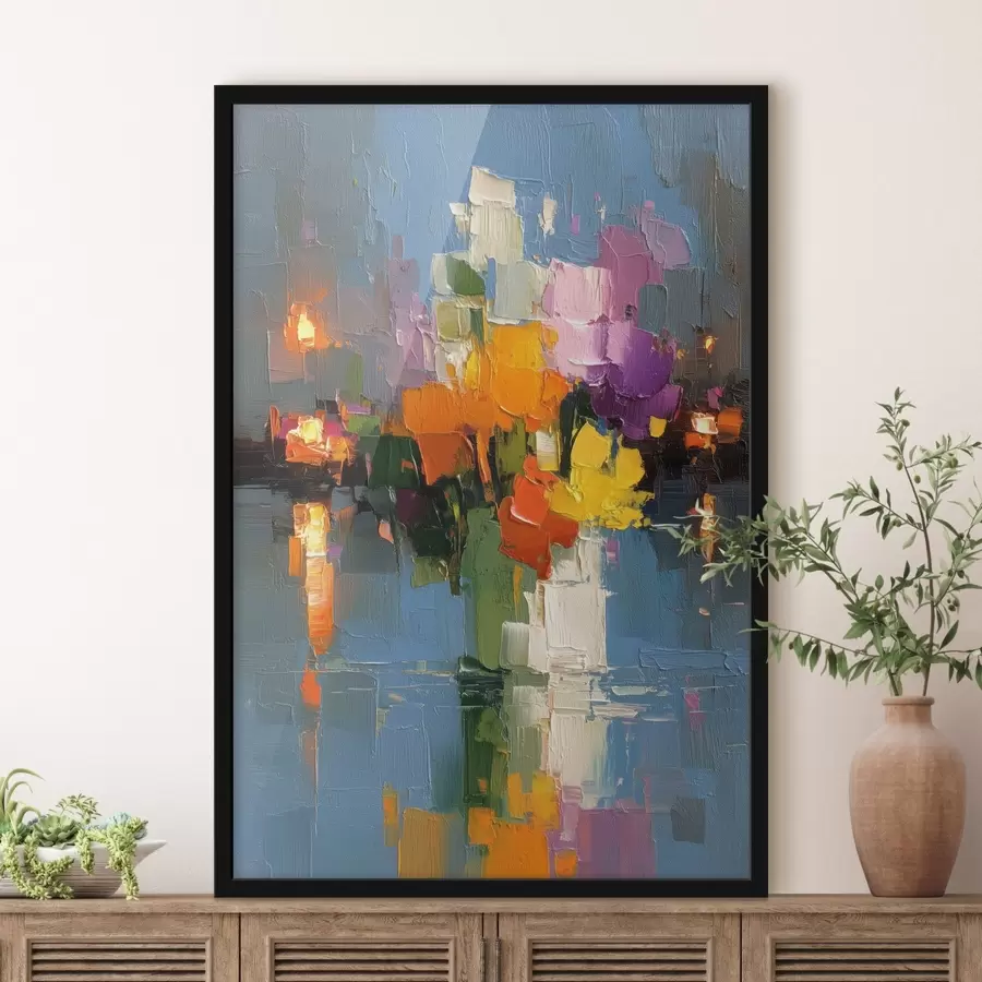 murales de pared Abstracción urbana: reflejo de la luz en el agua f45243