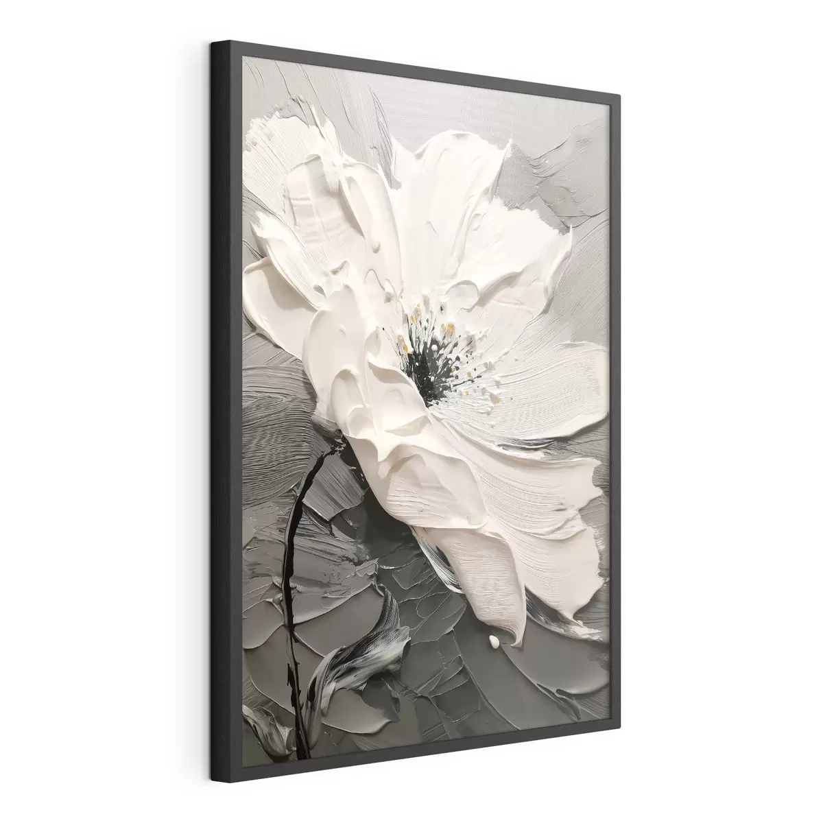Poster Elegante floración: pintura moderna con textura en relieve f45246
