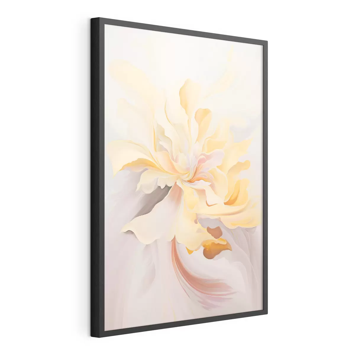 Poster Flor delicada: pintura abstracta en tonos pastel f45256