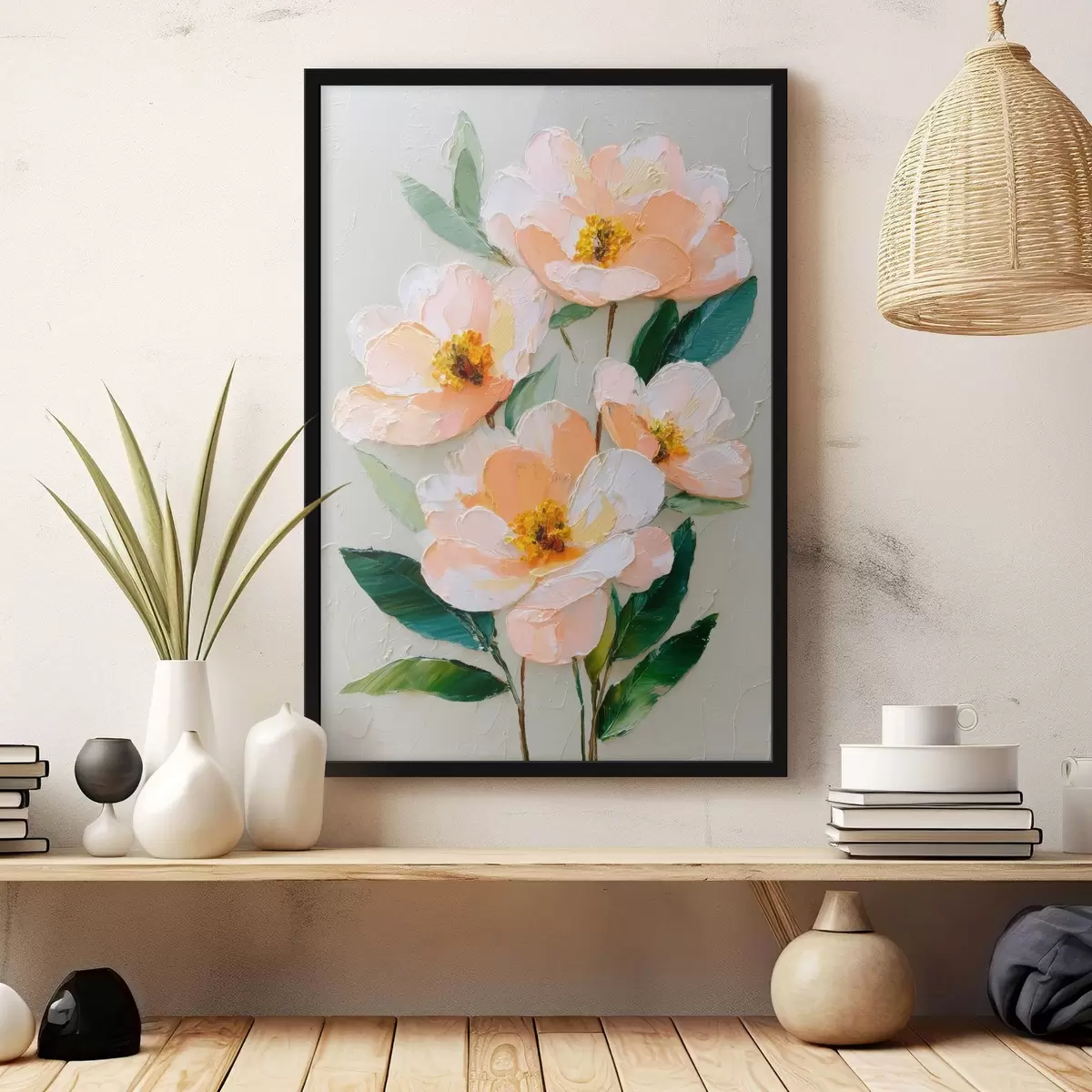 Poster Flores ligeras en tonos pastel f45263