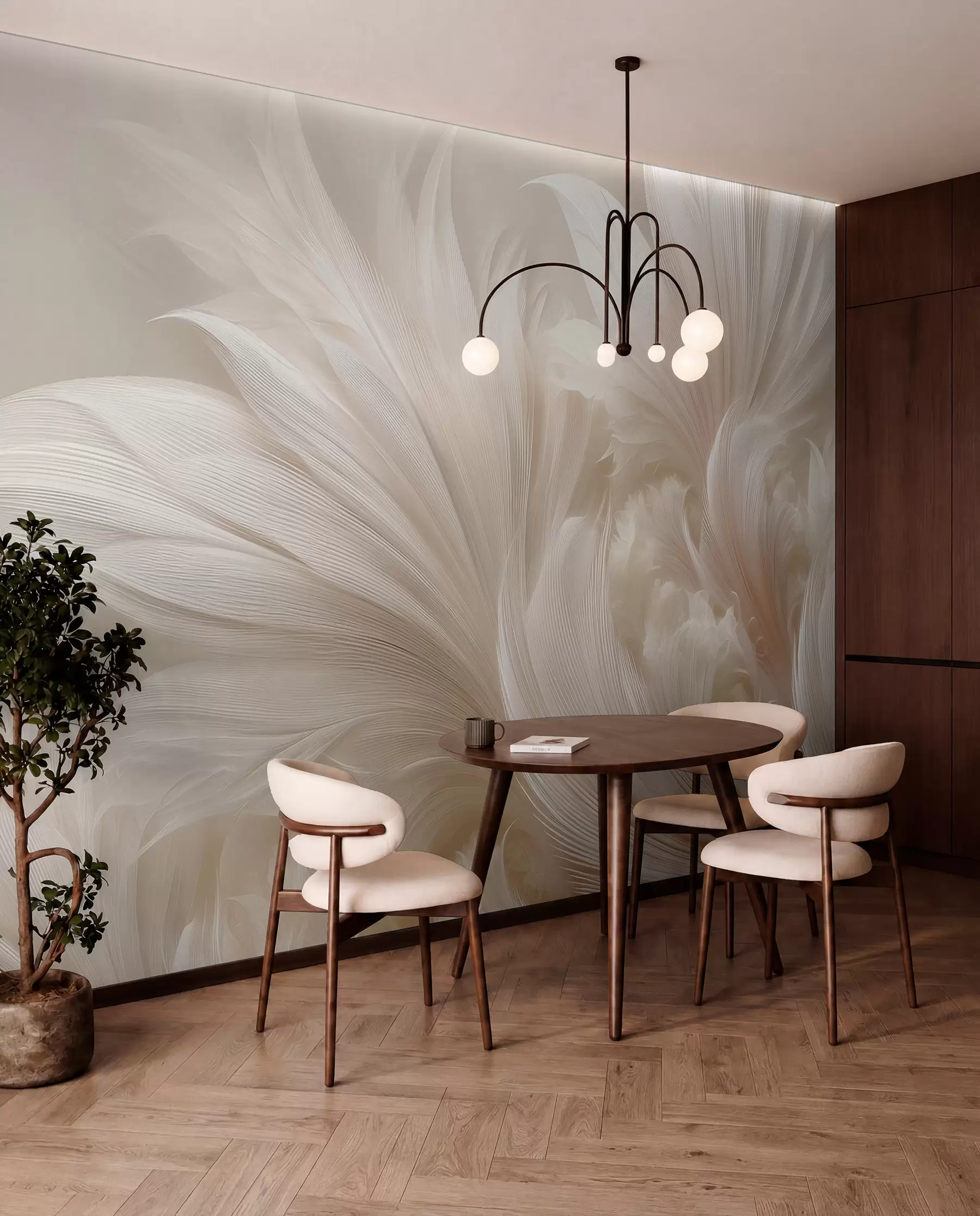 murales de pared Plumas en movimiento w09302