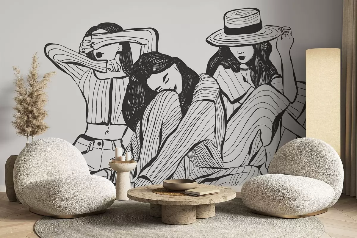 murales de pared Chicas w04384