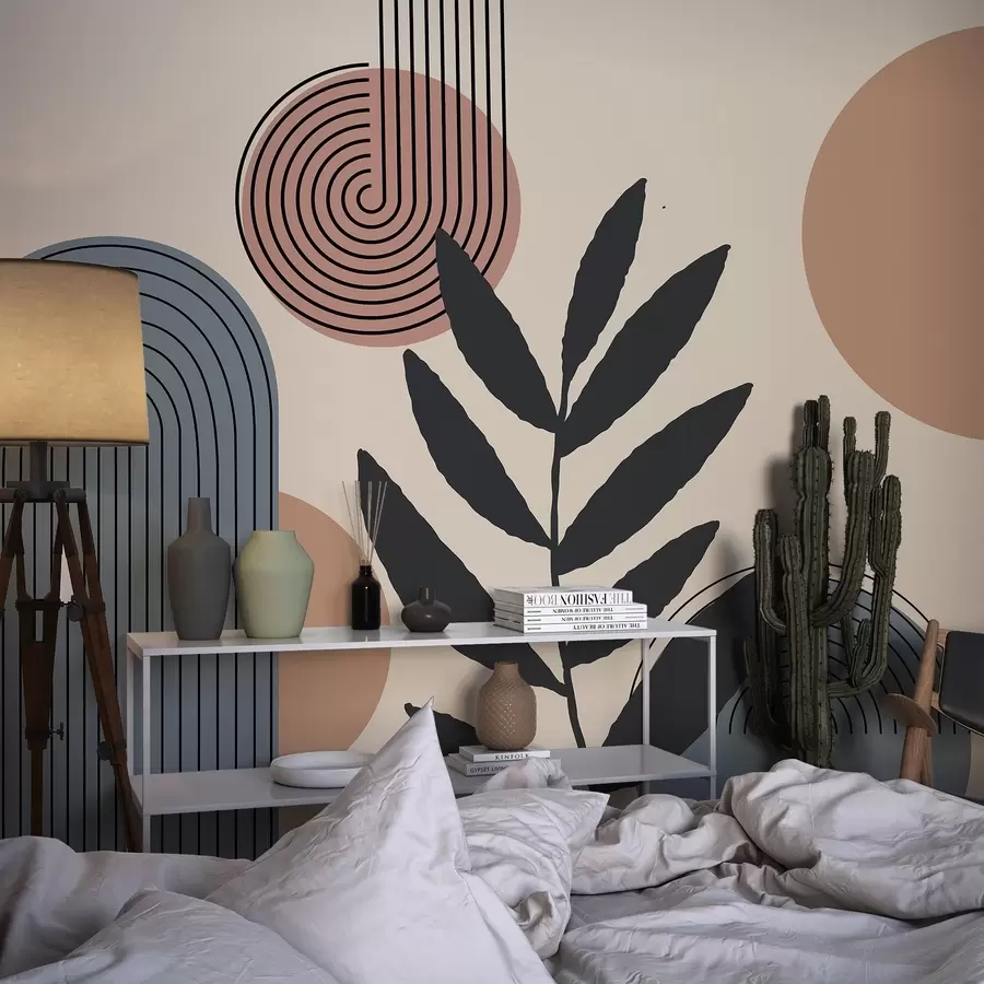 murales de pared Hojas geométricas w04385