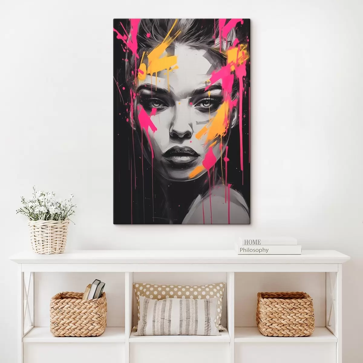 murales de pared Retrato femenino en blanco y negro s45319