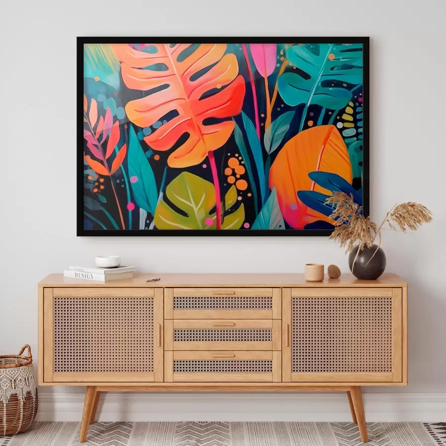 murales de pared Hojas tropicales f45308