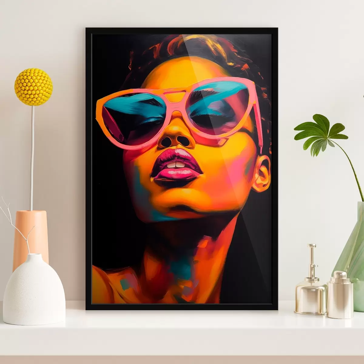 Poster Retrato de una mujer con gafas f45310