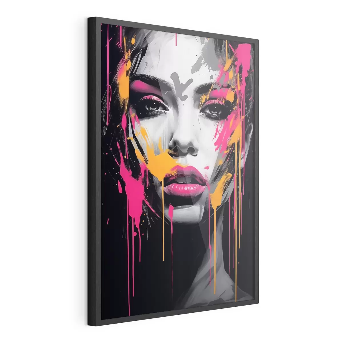 Poster Retrato femenino con pinturas f45318