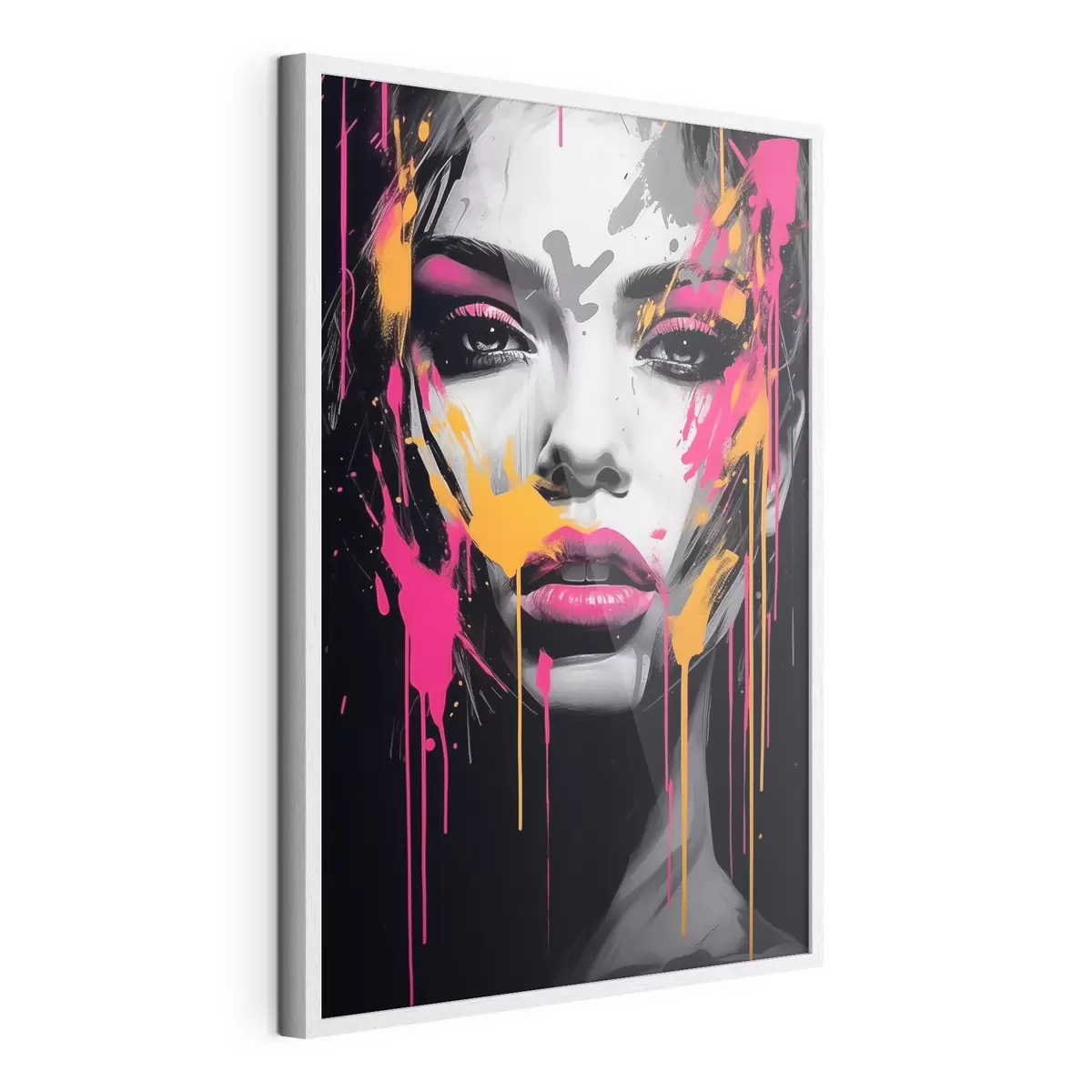 Poster Retrato femenino con pinturas f45318