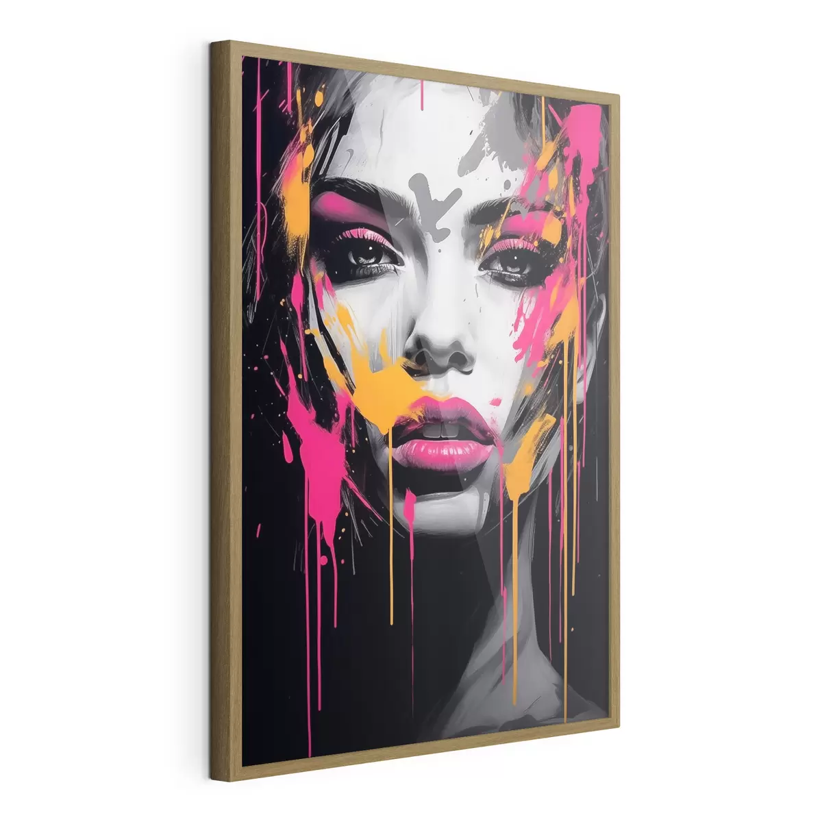 Poster Retrato femenino con pinturas f45318