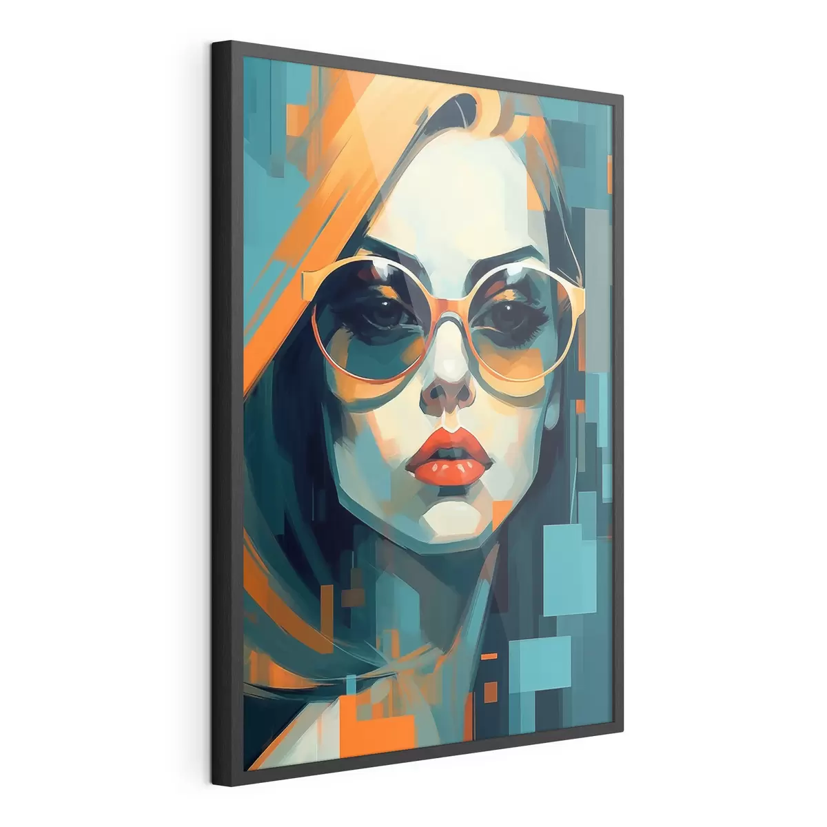 Poster Mujer con gafas de sol en estilo pop art digital f45327