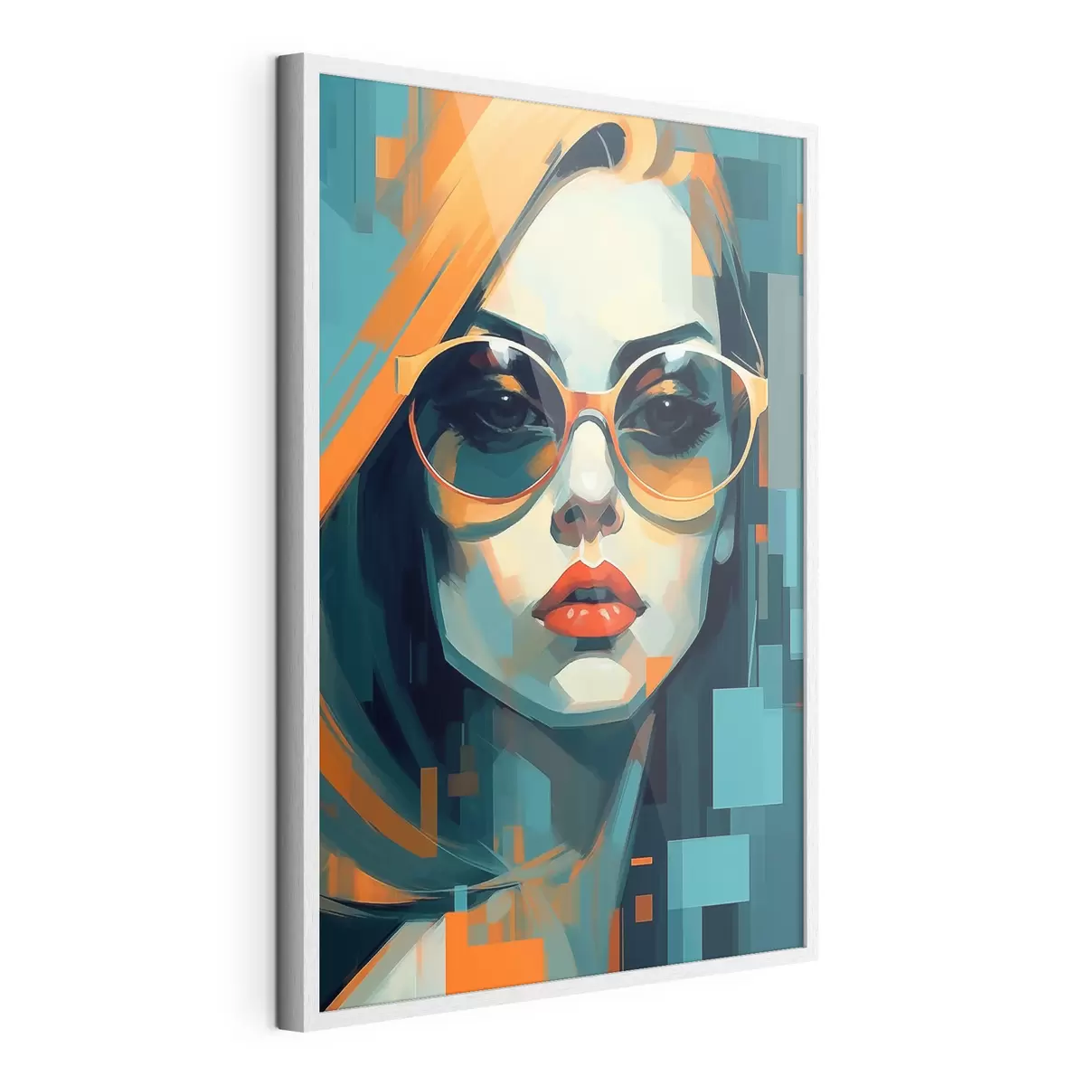 Poster Mujer con gafas de sol en estilo pop art digital f45327