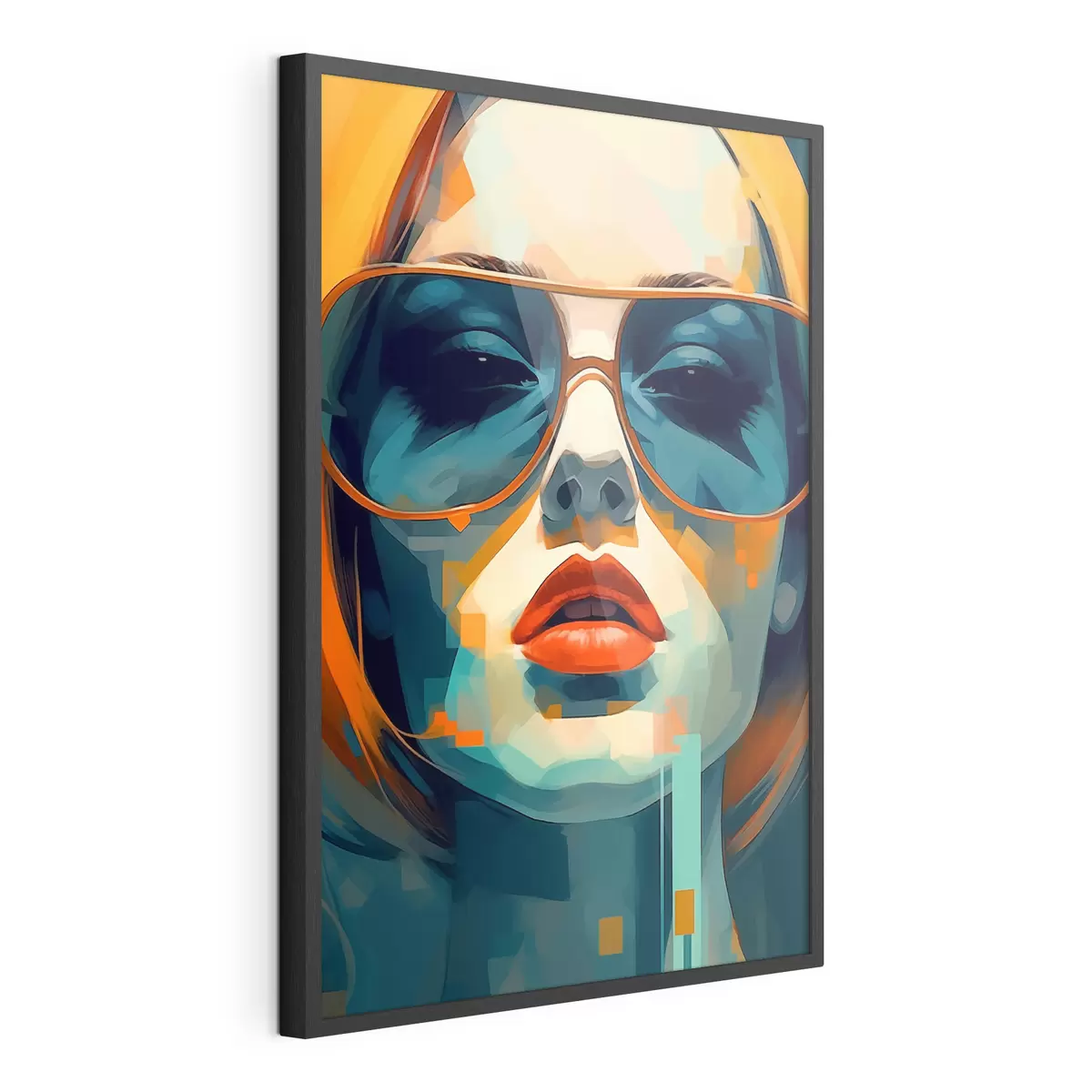 Poster Retrato femenino abstracto con gafas de sol f45328