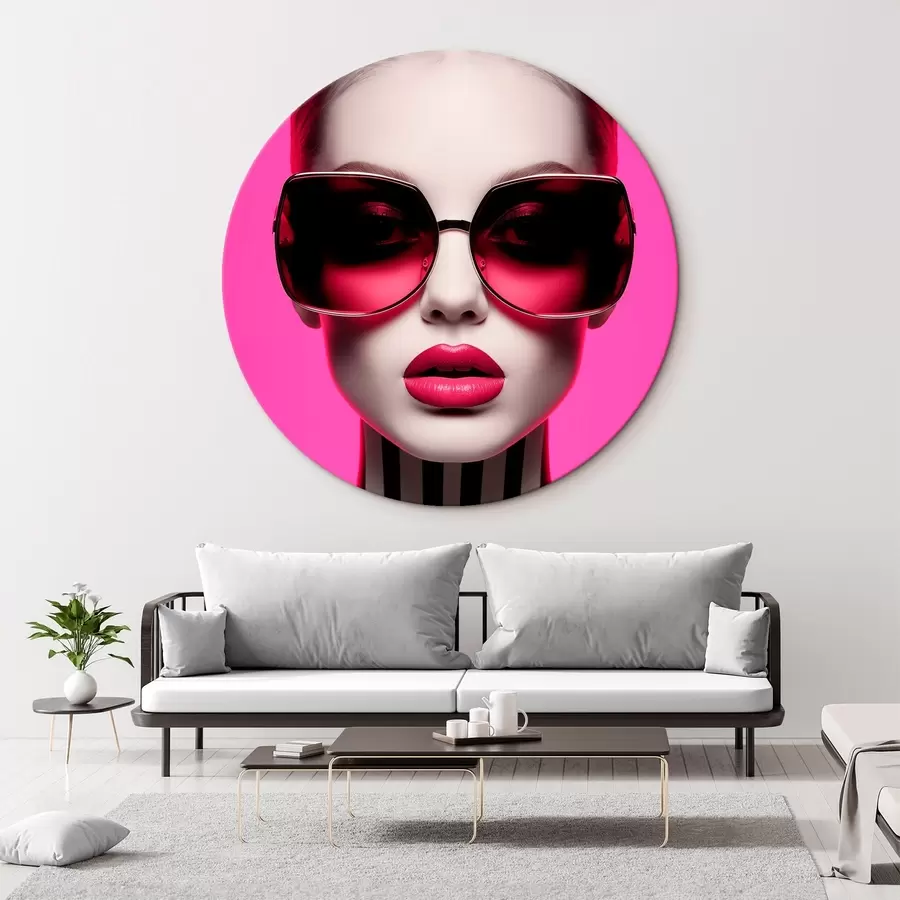 murales de pared Mujer con gafas grandes r45316