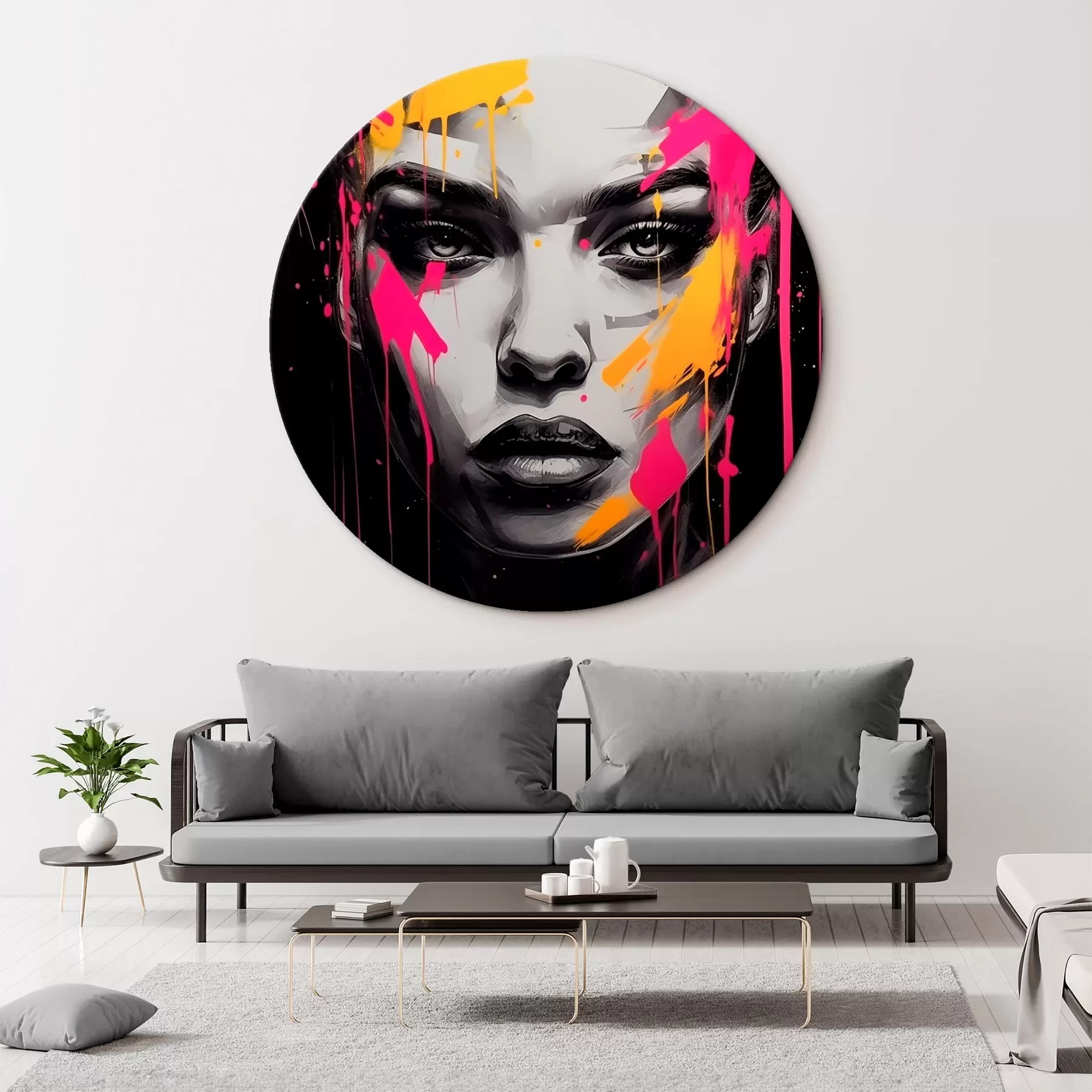 murales de pared Retrato femenino en blanco y negro r45319