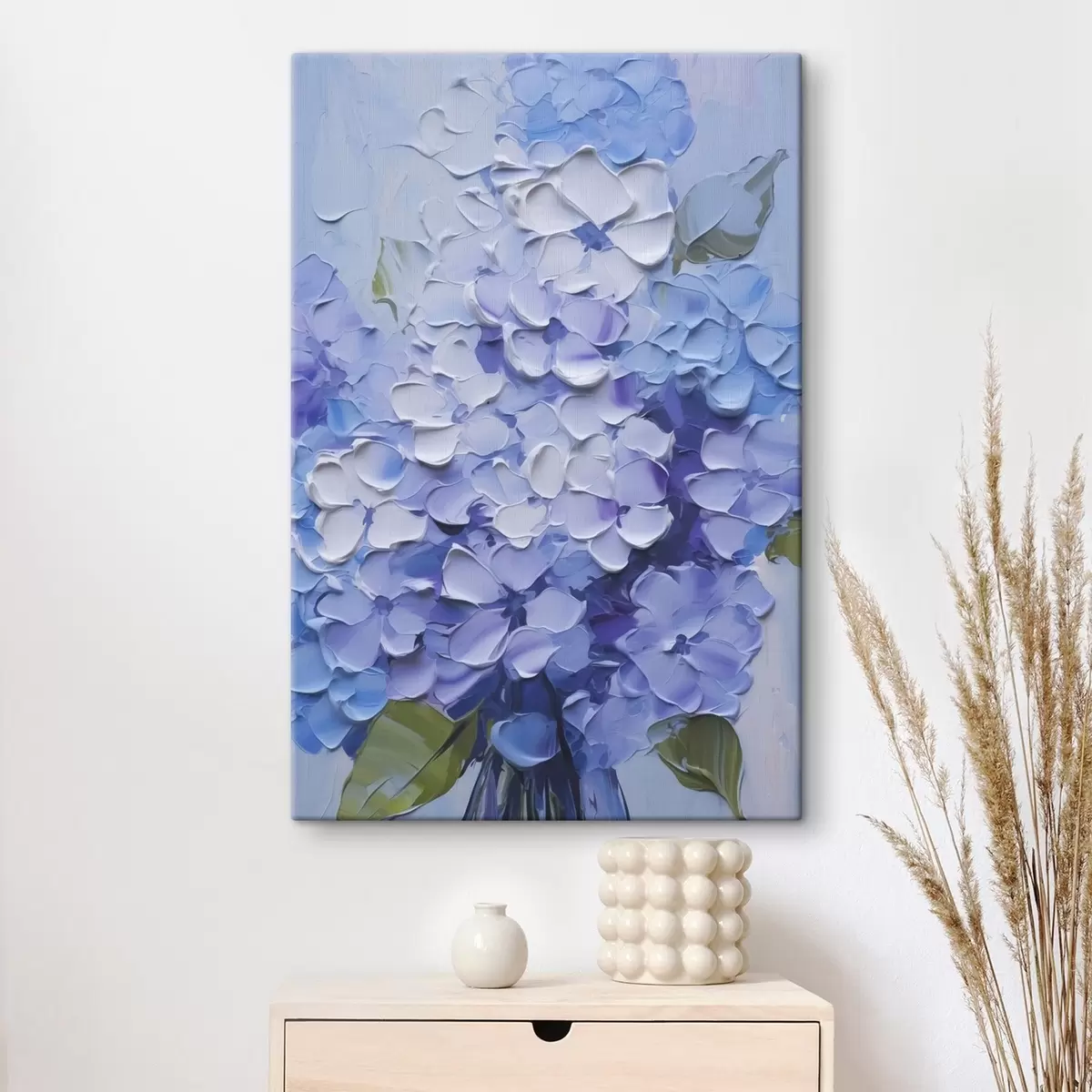 murales de pared Ramo de hortensias imitación pintura s45356