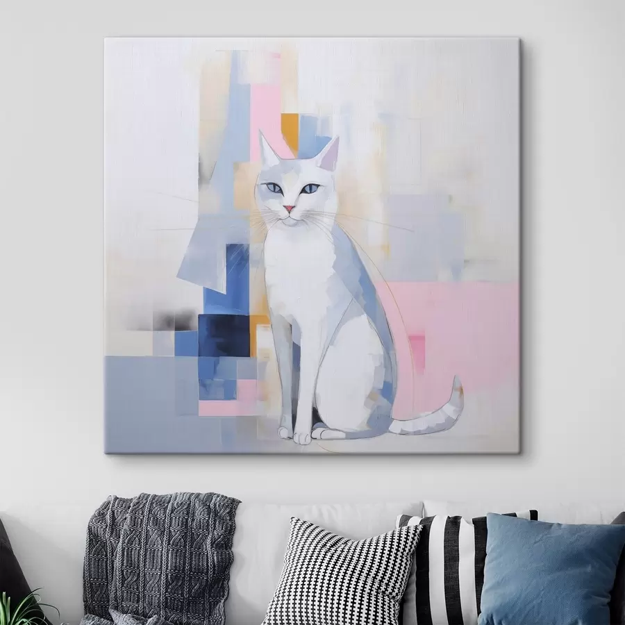 murales de pared gato abstracto s45359