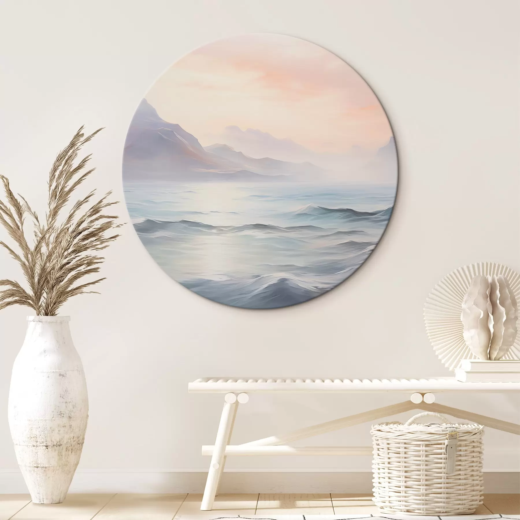 murales de pared Lago cerca de las montañas imitación de pintura r45344