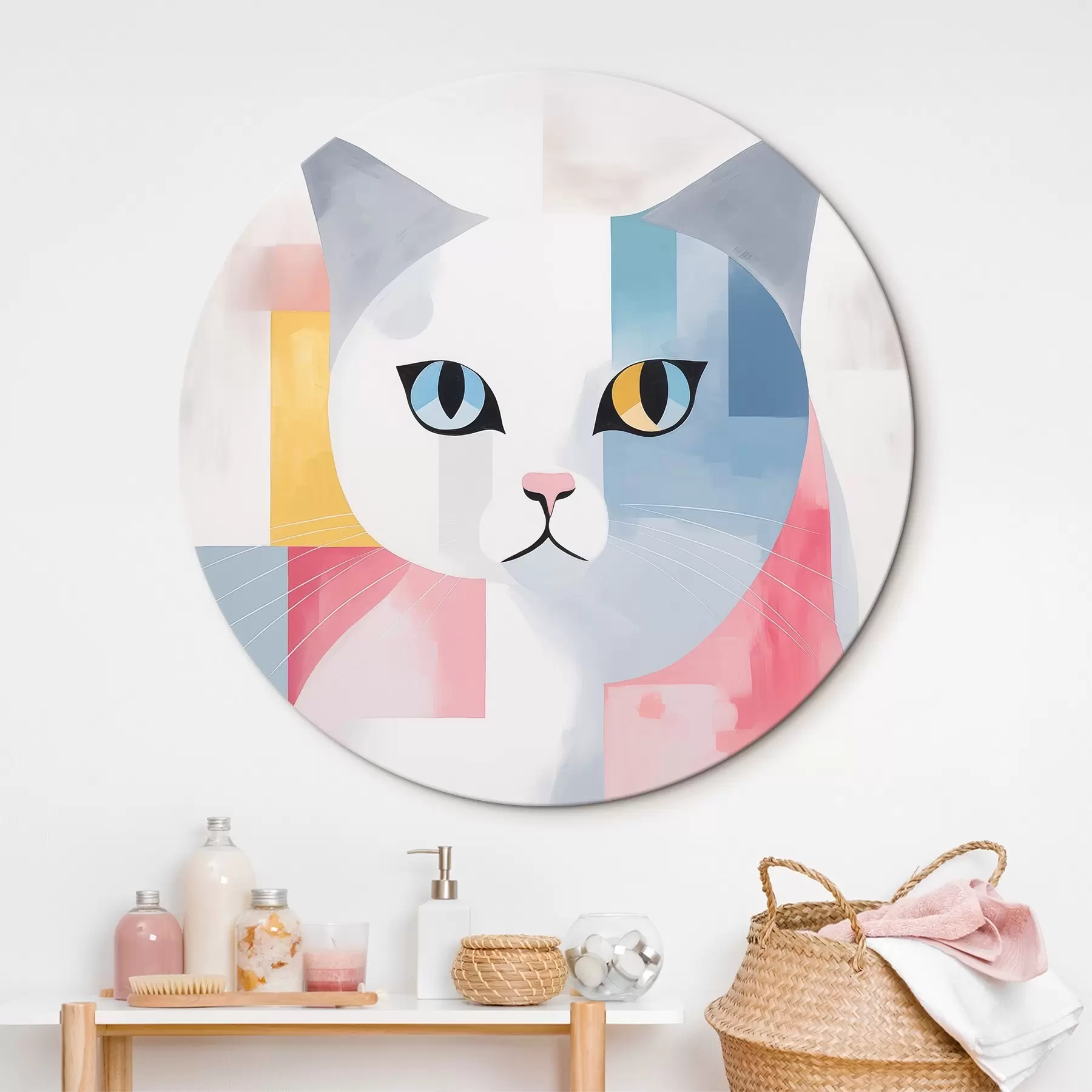 murales de pared Retrato abstracto de un gato r45358